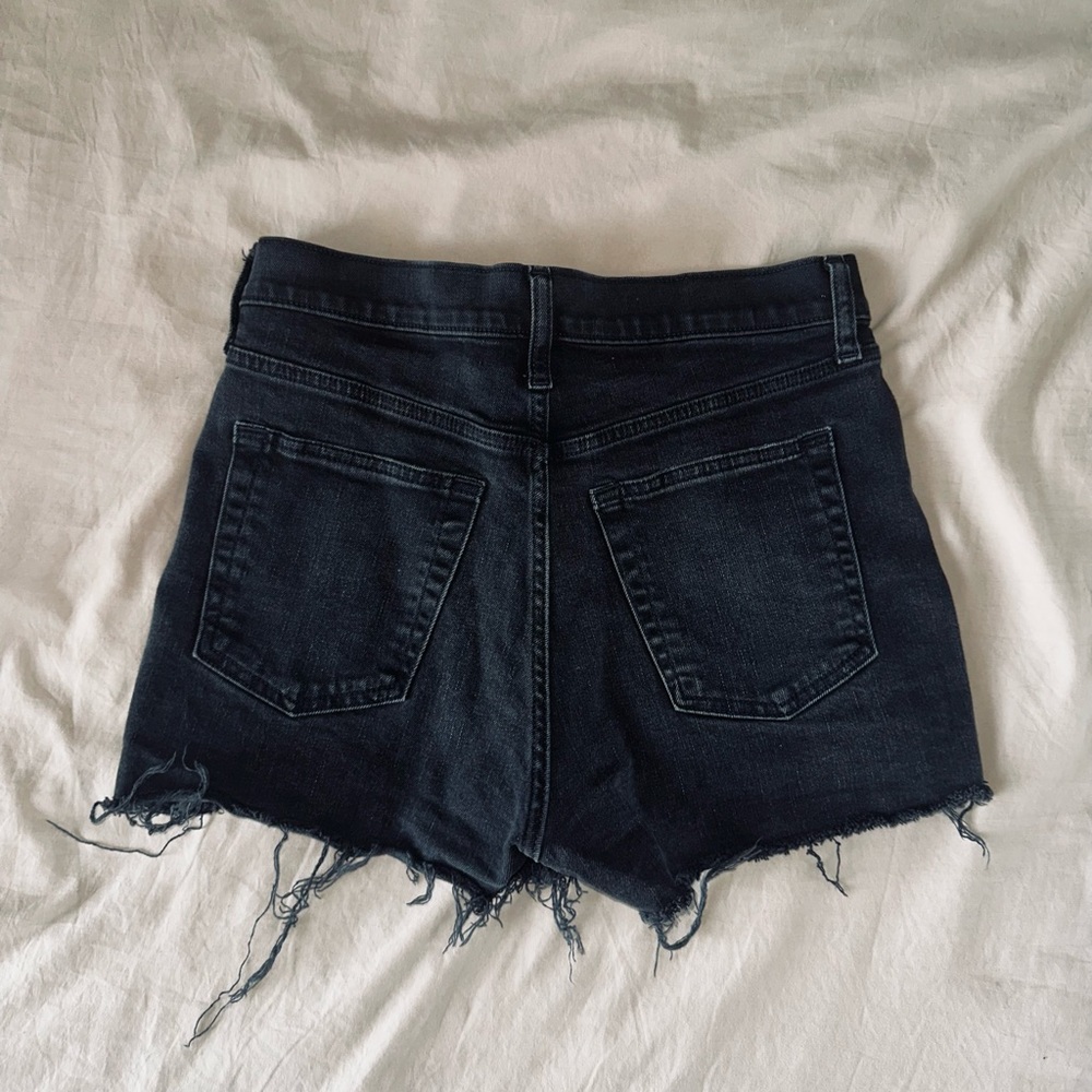 Sky High Gap Black Denim Cut Off Shorts Size 29/8